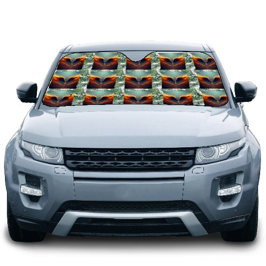 Mashup Epic Wallpaper Flaming Angel Wings Car Sun Shades