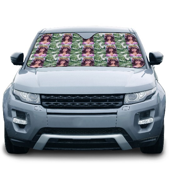 Crown and Pink flowers Car Sun Shades