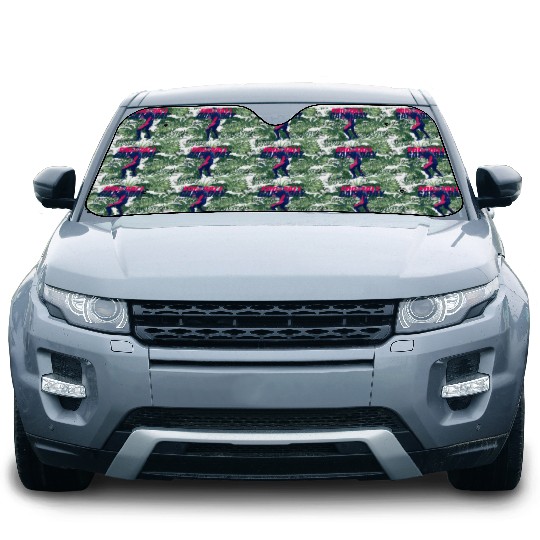 Blue Pink American Football Game Day Season 2023 Car Sun Shades