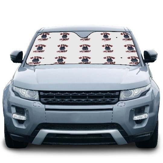 Be Strong Like a Wolf Car Sun Shades