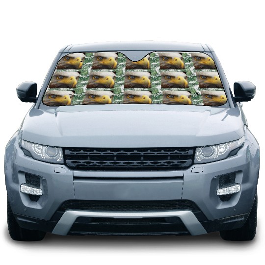 bald eagle eyes hyper realistic hyper details Car Sun Shades