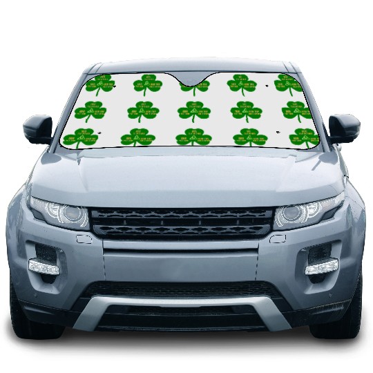 Holy Trinity Shamrock St Patrick Religious Car Sun Shades