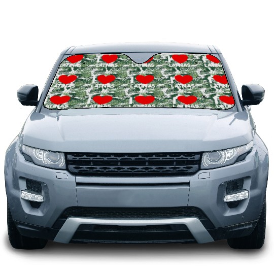 I Love Latinas Red Heart Latina Girlfriend Latinas Car Sun Shades