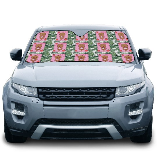 Kawaii Sea Otter Strawberry Milk Shake Otaku Car Sun Shades