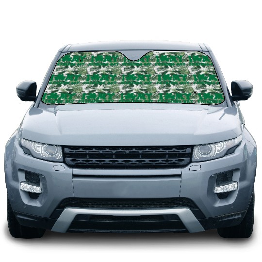 green I Love My St Patricks day Car Sun Shades