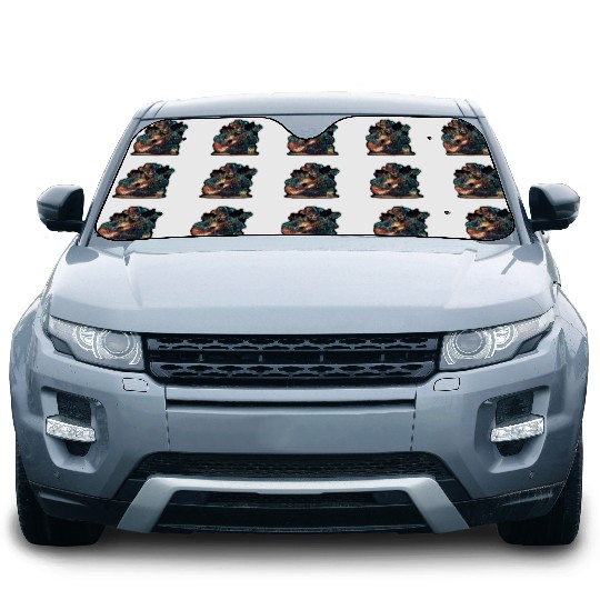 cowboy skeleton play guitar Car Sun Shades