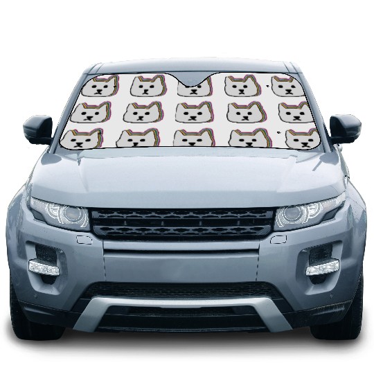 cat face Car Sun Shades