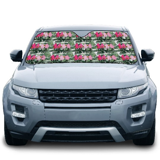 Breast Cancer On Wednesday We Wear Pink Halloween Car Sun Shades