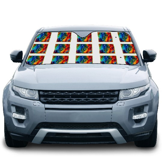 Colorful Nebula and Stars Art Car Sun Shades