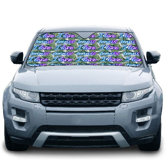 I love tennis and tennis love Car Sun Shades