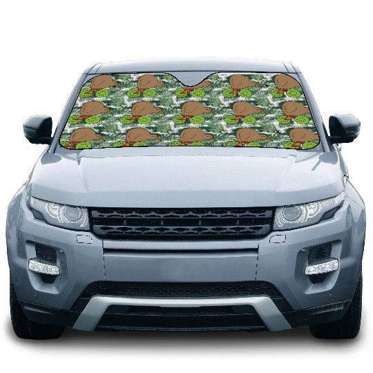 Kiwi Bird New Zealand Kiwi Bird And Kiwi Fruit Kiw Car Sun Shades
