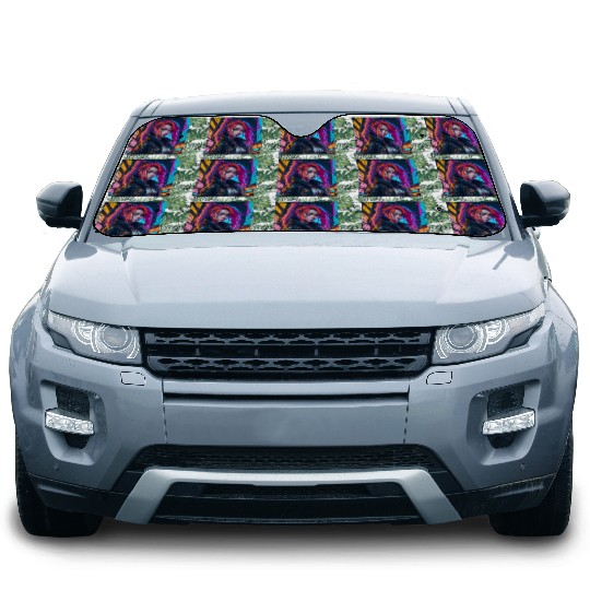 Cyberpunk Anime Girl Car Sun Shades