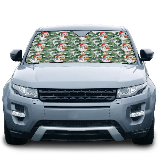 Christmas Lights Chicken Santa Xmas Deer Magic Car Sun Shades