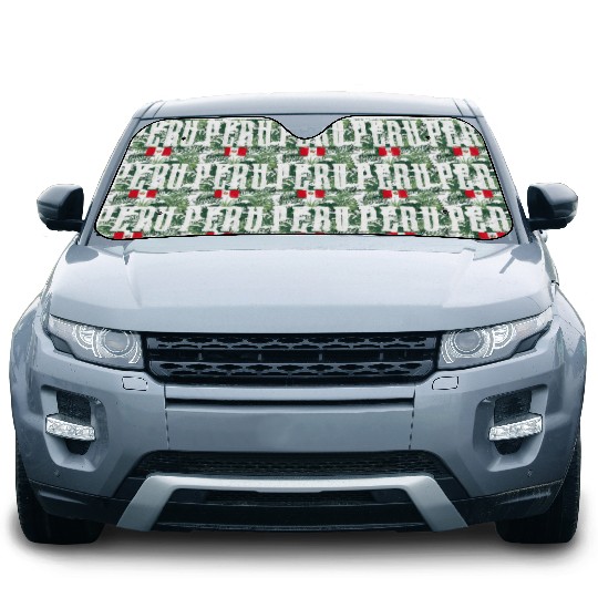 Peru Est 1821 Peruvian Flag Roots Pride Peru Car Sun Shades