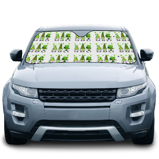 St Patrick'S Day Three Gnomes Shamrock Irish Car Sun Shades