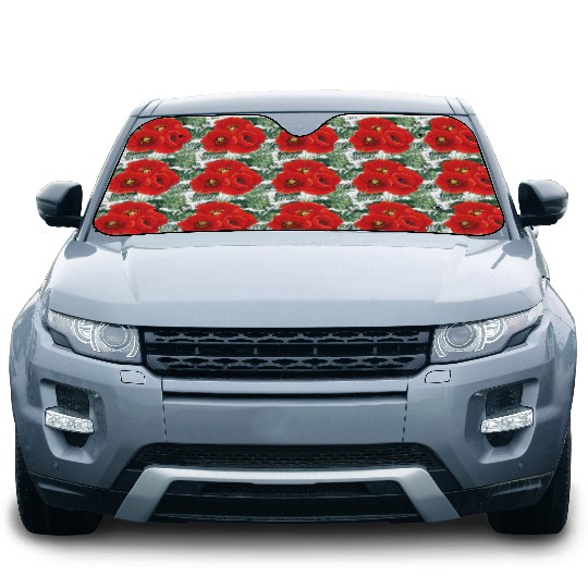 Poppy Flower Flowers Flora Nature Car Sun Shades