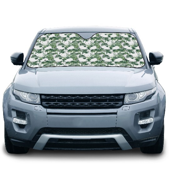 Black Spooky scary Ghost face Car Sun Shades design