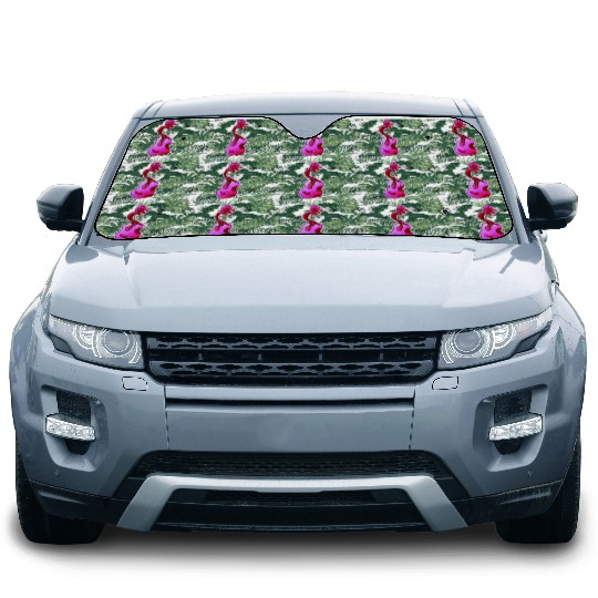 Psychedelic Pink Acoustic Guitar Car Sun Shades
