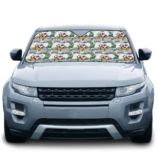 Lazy Cow Cute Cow Animal Lover Car Sun Shades