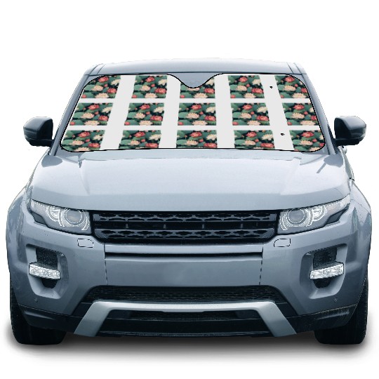 Serenity Blooms: Timeless Lotus Pattern Car Sun Shades