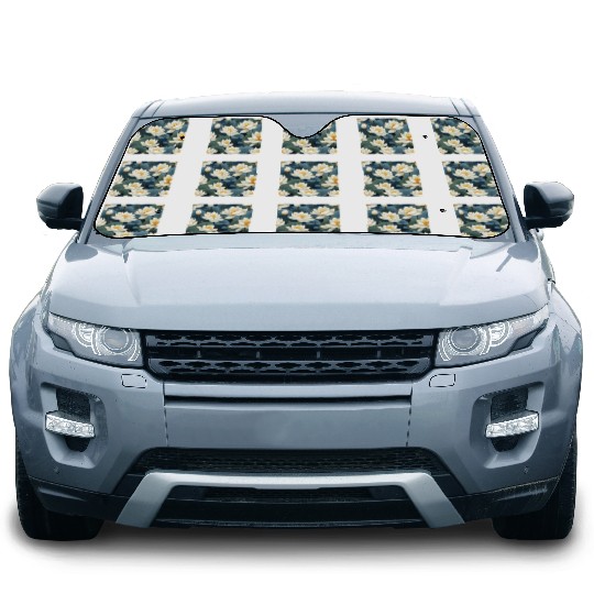 Serenity Blooms: Timeless Lotus Pattern Car Sun Shades