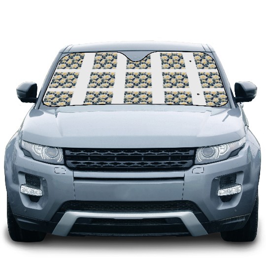 Serenity Blooms: Timeless Lotus Pattern Car Sun Shades