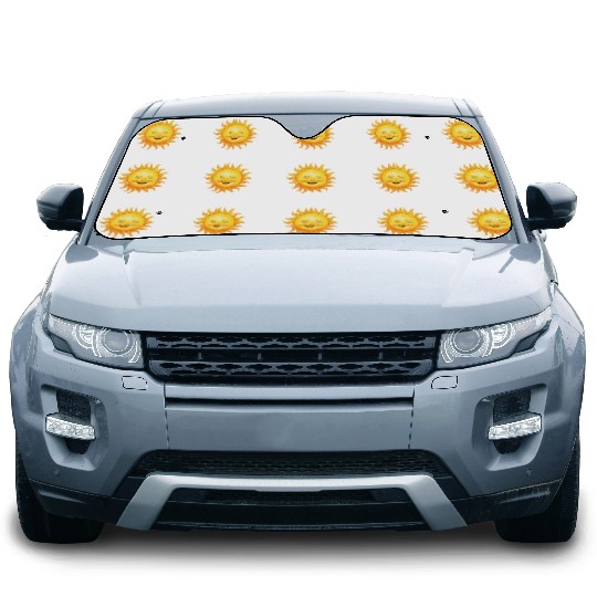 Sun Smiling - Joyful Sunshine Car Sun Shades