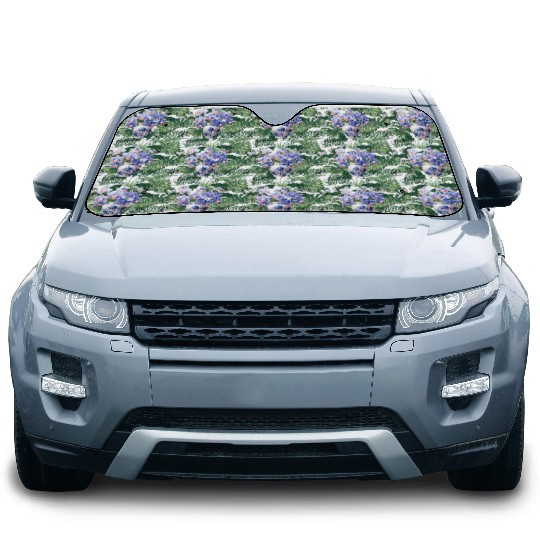 Blue Orchids in a Vase Graphic Car Sun Shades