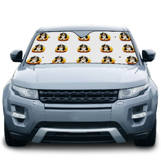 Halloween Bernese Mountain Dog Car Sun Shades