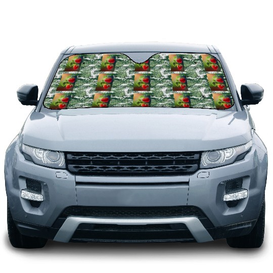 This design is strawberry fruit Car Sun Shades
