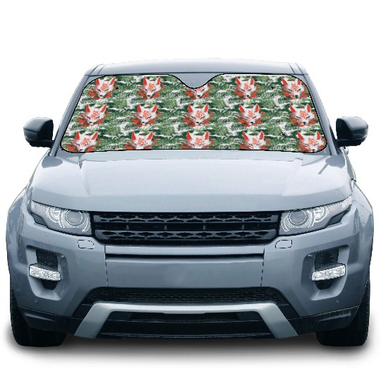 Anime Fox Maske Kitsune Kumiho Samurai Japan Car Sun Shades