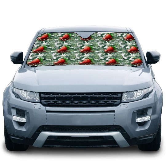 Sweet Temptation: Strawberry Meets Dark Chocolate Car Sun Shades