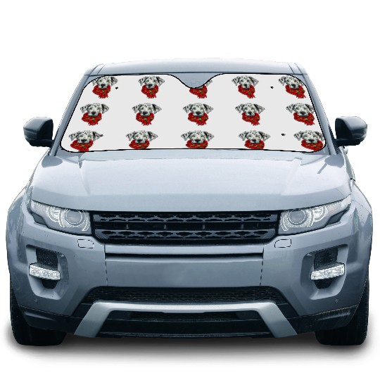 dalmatian christmas pet design Car Sun Shades