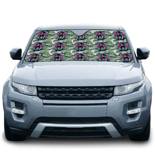 Colorful Butterfly person effect Car Sun Shades