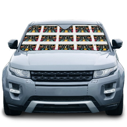 Vintage Detroit City Car Sun Shades