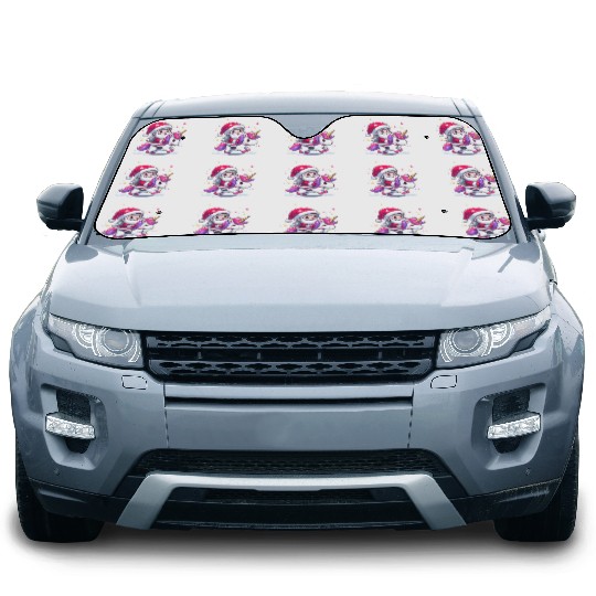 Santa Claus and Unicorn Car Sun Shades