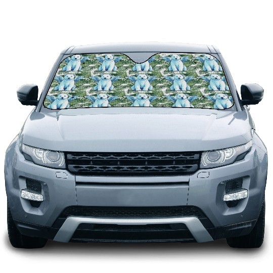 Bear Polar Bear Angel Wings Car Sun Shades