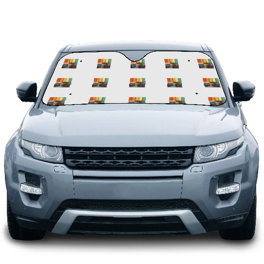smart and happy cat Car Sun Shades