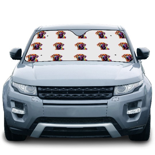 Watercolor Colorful Rhodesian Ridgeback Car Sun Shades