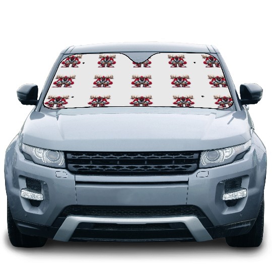 Canada elk with national flag Car Sun Shades