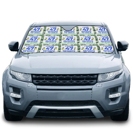 Down Syndrome Awareness 47 Reasons to Smile Car Sun Shades