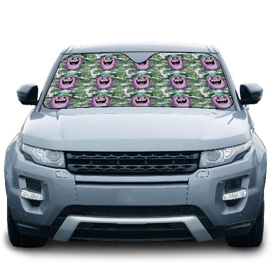 Warm Purple Monster Greetings Car Sun Shades