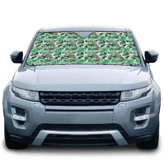 Yard Sale Addict green camo Car Sun Shades