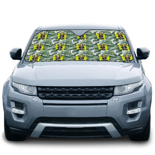 Stitched Up Cool Bunny with Sunglasses Car Sun Shades