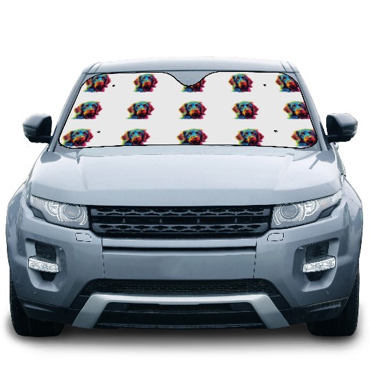 Watercolor Colorful Griffon Korthals Car Sun Shades
