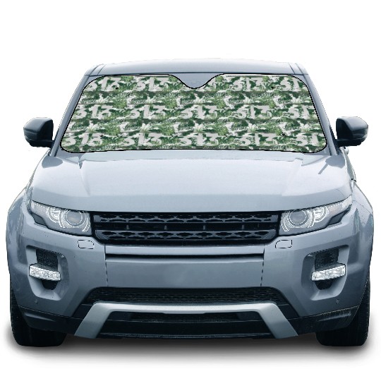 Detroit 313 Area Code Skyline Michigan Car Sun Shades