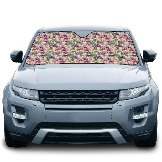 Sweet Watercolor Orchid Art Car Sun Shades