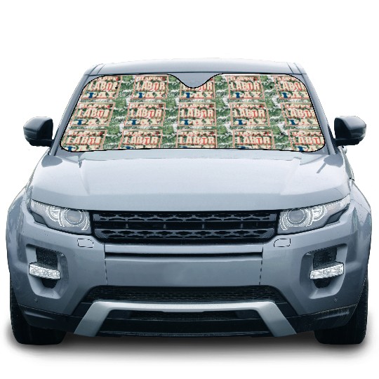 Happy Labor Day Holiday Greetings Car Sun Shades