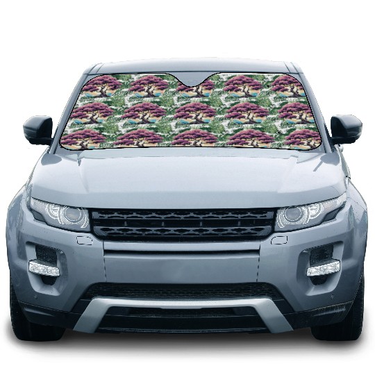 Zen nature purple tree Car Sun Shades