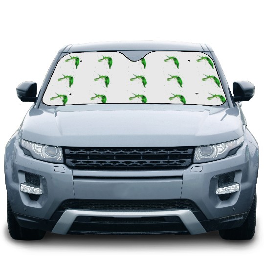 green unicorn with stars Car Sun Shades